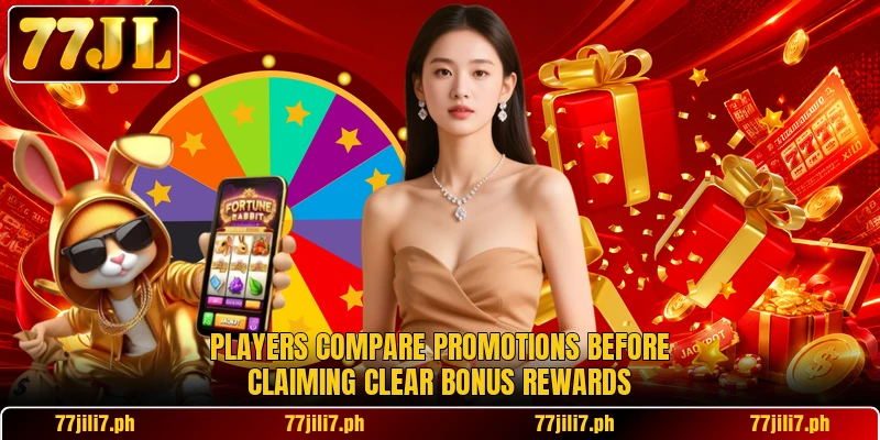 Players compare Promotions before claiming clear bonus rewards