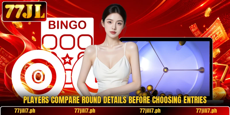 Players compare round details before choosing entries