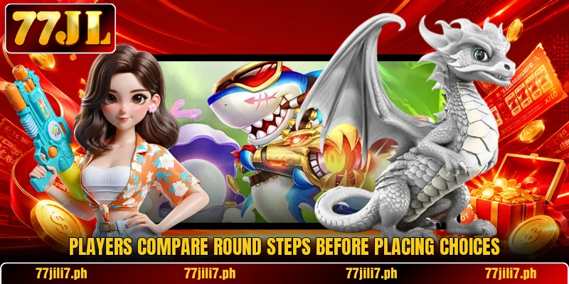 Players compare round steps before placing choices