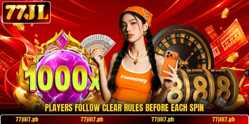 Players follow clear rules before each spin