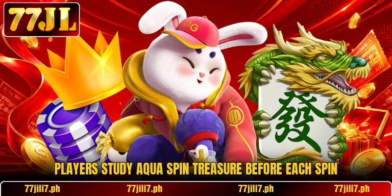 Players study Aqua Spin Treasure before each spin