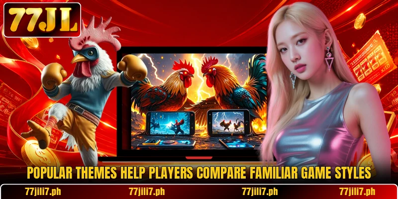 Popular themes help players compare familiar game styles