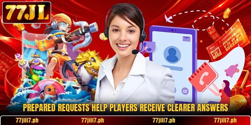 Prepared requests help players receive clearer answers